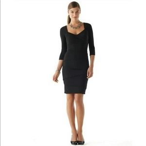 NWT White House Black Market Instantly Slimming 3/4 Sleeve Black Dress (12)
